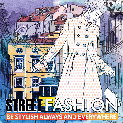 Street stylish everywhere hand drawing background vector 13 stylish street Hand drawing background   