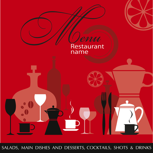 Restaurant menu background vector set 01 restaurant menu   