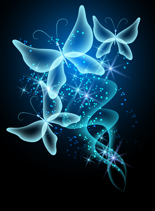 Dream butterfly with shiny background vector 03 shiny butterfly background vector background   