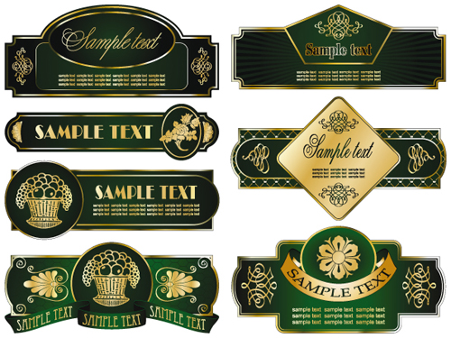 Color luxurious Labels mix vector 04 luxurious labels label color   