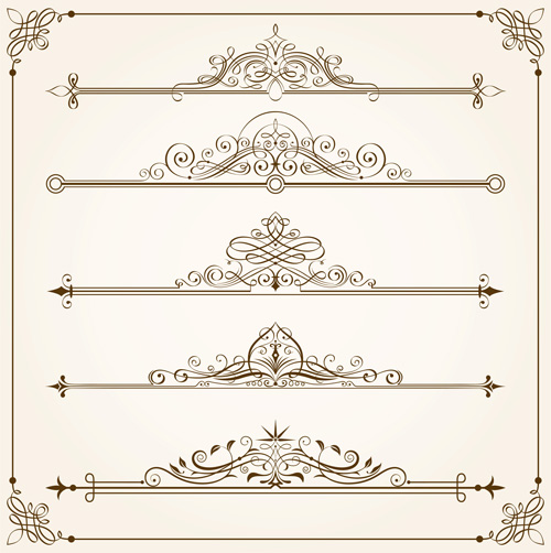 Vintage calligraphic frames with border vector 01 vintage frames calligraphic border   