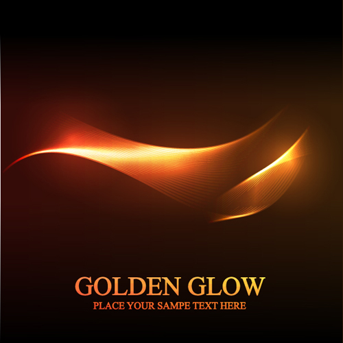 Set of golden glow Backgrounds vector graphic 01 golden glow   