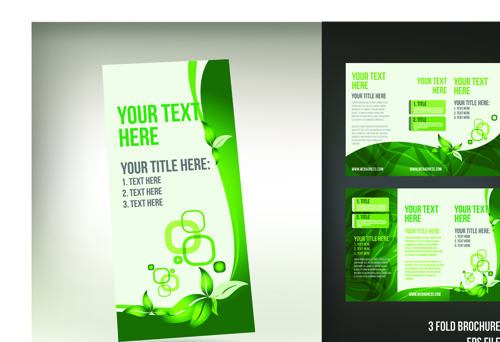 Set of Tri fold business brochure cover vector 09 Tri fold cover business brochure   