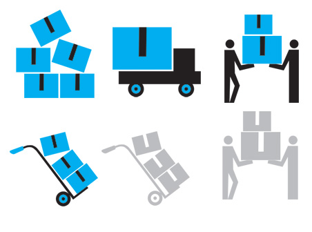 Moving and Packing Icons packing moving icon   