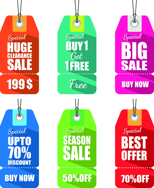 Colored discount price tag vector graphics 02 tag price discount colored   