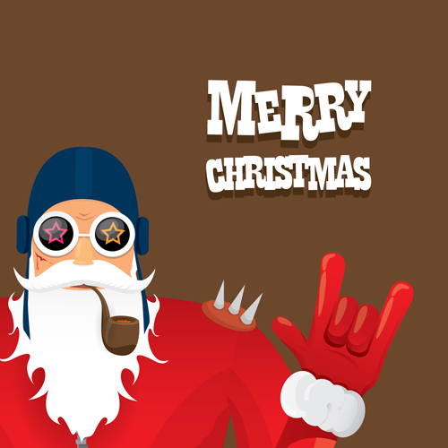 Funny santa claus vector design material 14 santa material funny design Claus   