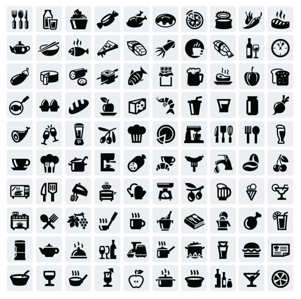 Huge collection of Black and white icons vector 07 icons icon Huge collection collection black and white black   