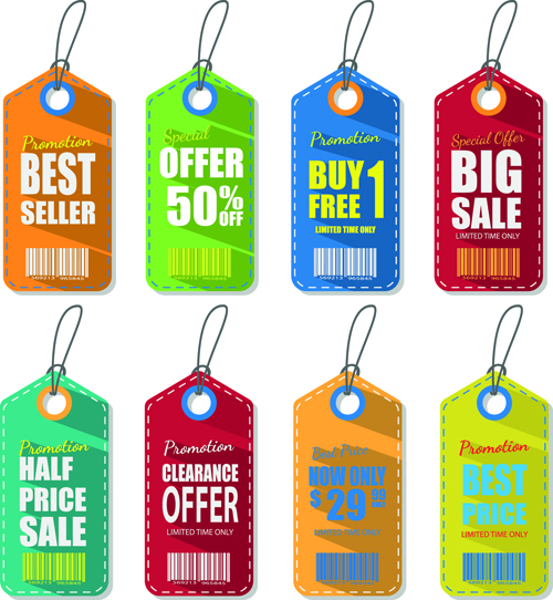 Colored discount price tag vector graphics 01 tag price discount colored   