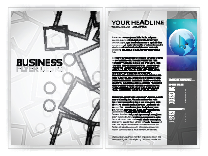 Cover of Business Flyer design vector 01 flyer cover business   