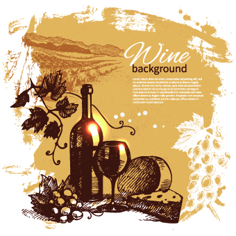 Retro style wine background vector 01 wine Retro style Retro font background vector background   