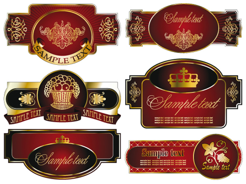 Color luxurious Labels mix vector 03 luxurious labels label color   