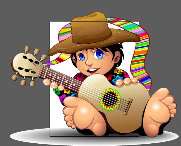 Cartoon boy and guitar design vector guitar cartoon boy   