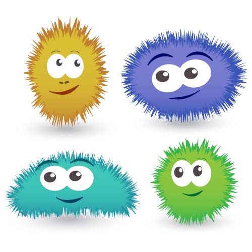 Funny cartoon bacteria and virus vector 12 virus funny cartoon bacteria   