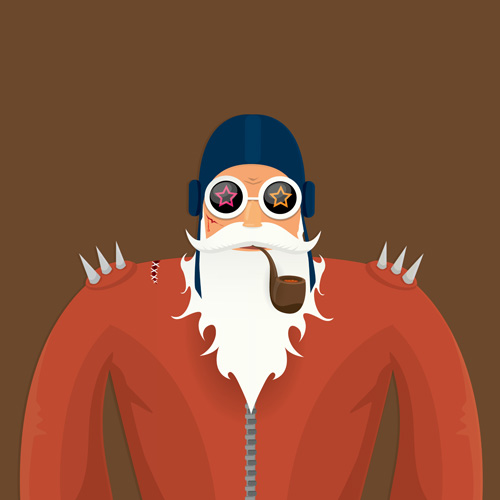 Funny santa claus vector design material 17 santa material funny design Claus   