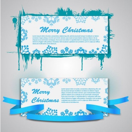 christmas banners with ribbon vector ribbon christmas banners   