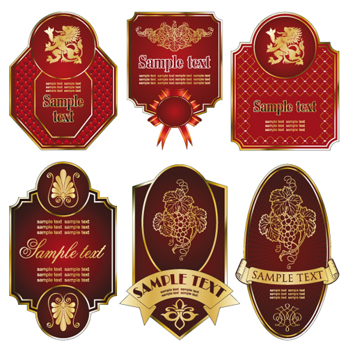 Color luxurious Labels mix vector 05 luxurious labels label color   