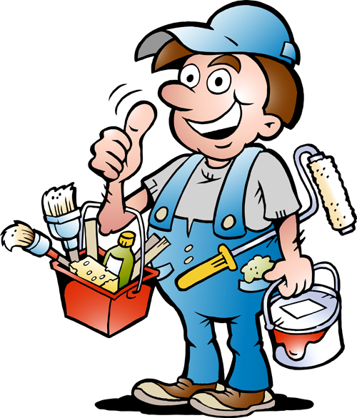 Funny cartoon builders vector illustration 09 illustration funny cartoon Builders   