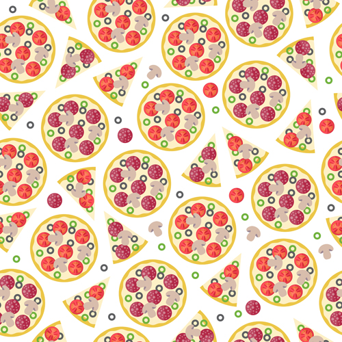 Creative pizza seamless pattern vector set 03 seamless pizza pattern   