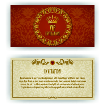 luxurious Vip invitation cards vector 02 luxurious invitation cards invitation card   