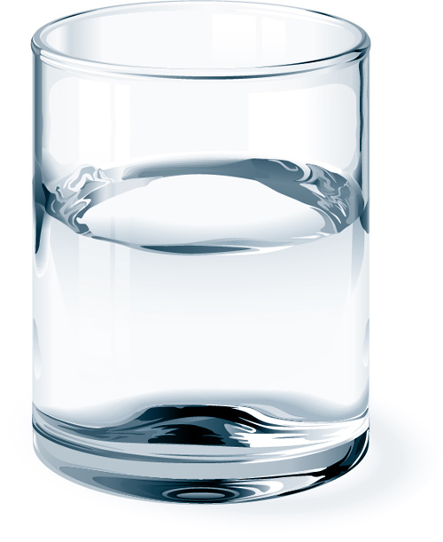 Glass cup and water vector material 01 water glass cup   