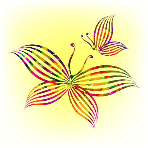 Elegant butterflies background vector set 02 elegant butterflies background   