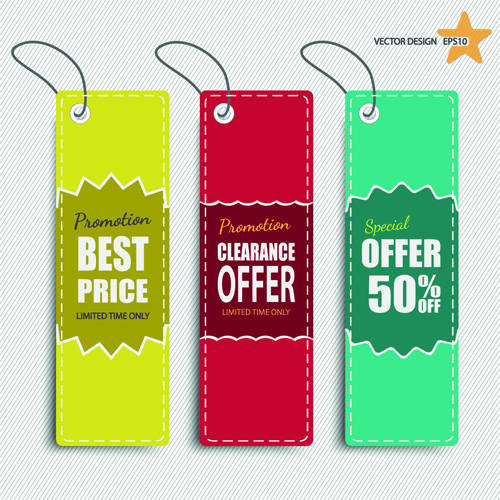 Colored discount price tag vector graphics 03 tag price discount colored   