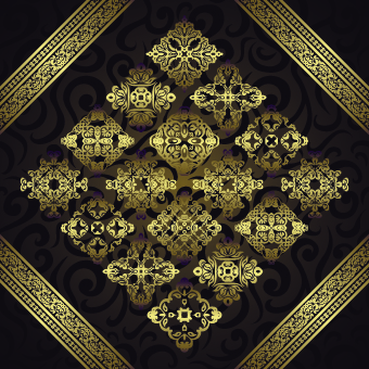 luxurious Golden vintage patterns background 05 vintage patterns pattern luxurious Golden patterns backgrounds background   