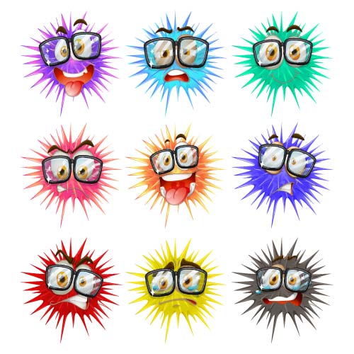 Funny cartoon bacteria and virus vector 11 virus funny cartoon bacteria   