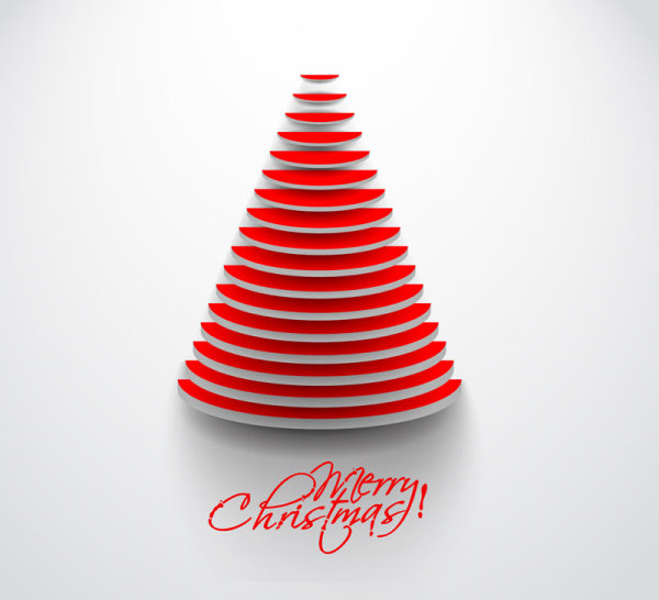 Paper cut Christmas tree design vector 02 paper christmas tree christmas   