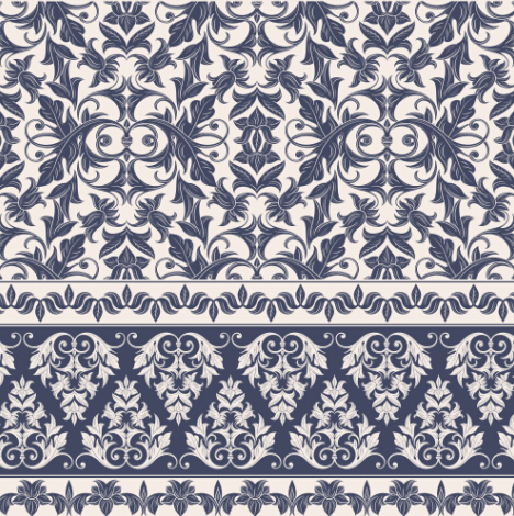 Classical ornament pattern with border vector material pattern ornament classical Border vector   