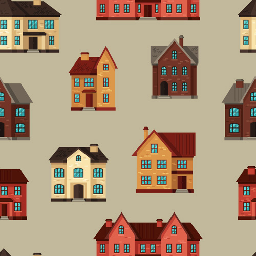 House flat style vector background 06 house flat background   