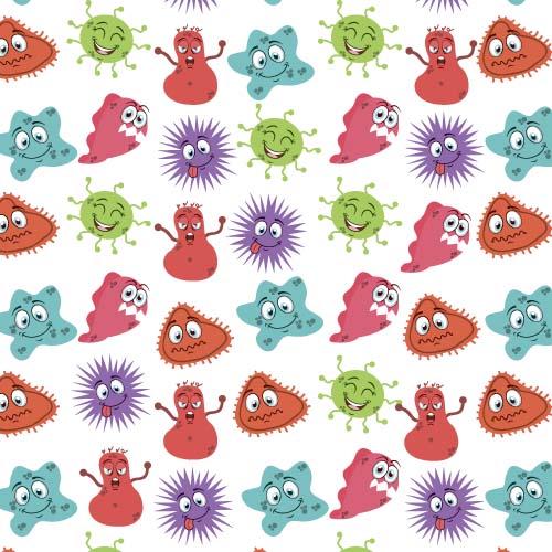 Funny cartoon bacteria and virus vector 08 virus funny cartoon bacteria   