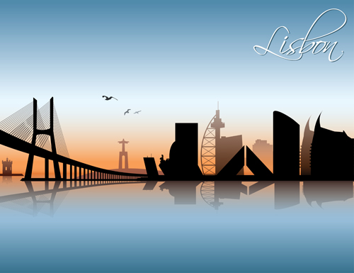 Famous cities silhouette creative vector 05 silhouette famous creative cities   