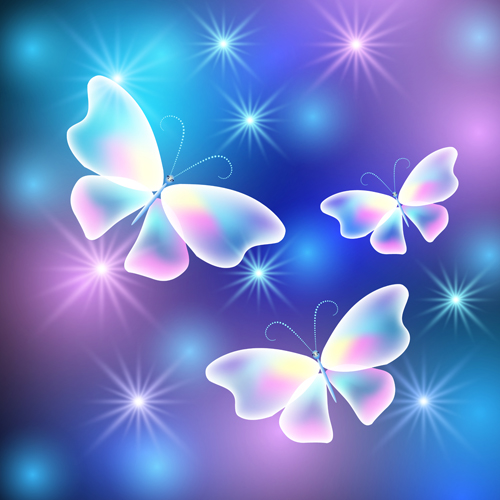 Dream butterfly with shiny background vector 06 shiny butterfly background vector background   