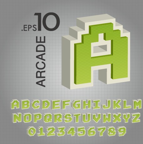 Creative alphabet and numeral design vector 02 numeral creative alphabet   
