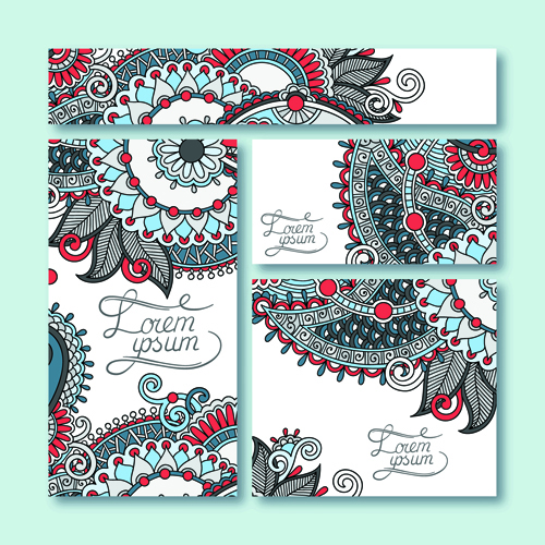 Ornament floral pattern cards vector material 01 pattern ornament floral pattern floral cards   