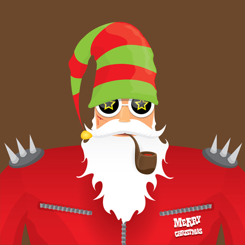 Funny santa claus vector design material 13 santa material funny design Claus   