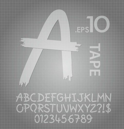 Creative alphabet and numeral design vector 04 numeral creative alphabet   