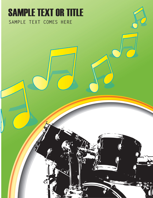 Music with Drums design elements vector 04 music elements element drums   