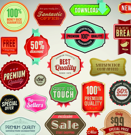 Business elements Stickers and labels vector 03 stickers sticker labels label elements element business   