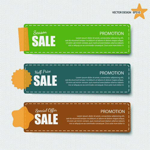 Sale banner discount price vector sale discount banner   