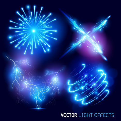 Colored light special effects vectors set 03 special effects special effects colored   