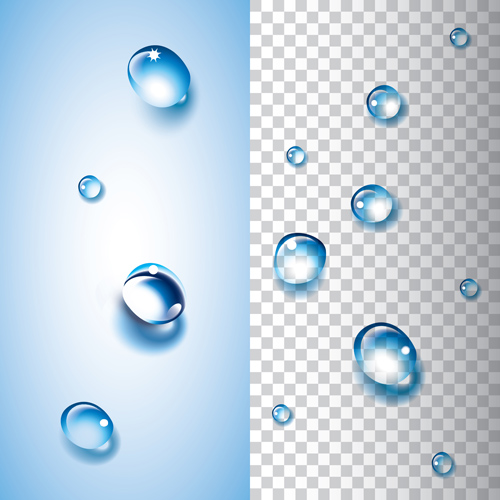 Shiny water drops vector illustration set 02 water drop shiny illustration   