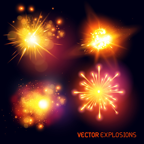 Colored light special effects vectors set 02 special effects special effects colored   