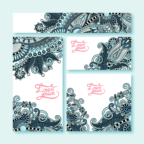 Ornament floral pattern cards vector material 02 Pattern card pattern ornament floral pattern floral cards   