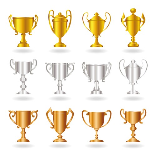 Champion Cup And medals design vector set 05 medals medal Champion Cup   