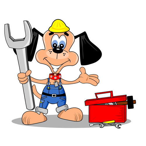 Funny cartoon builders vector illustration 02 illustration funny cartoon Builders   