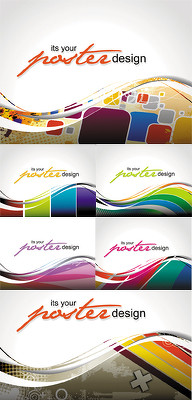 Colorful curve background vector   