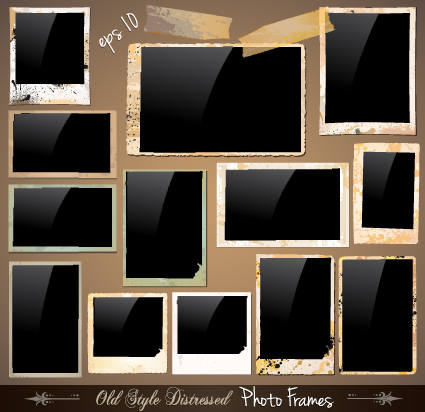 Set of Polaroid photo frames vector material 03 polaroid photo frame photo material frames frame   