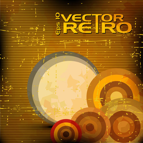 Set of retro Grunge background vector 03 Retro font grunge   